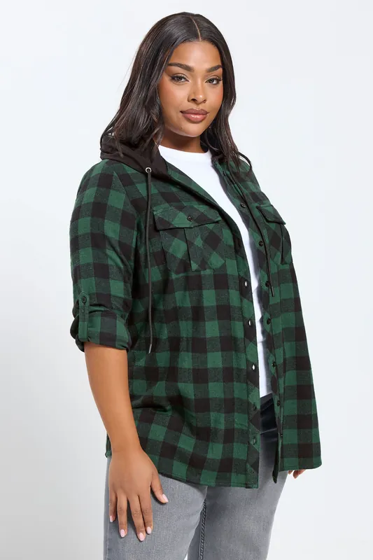 Hooded Check Shirt - Yours
