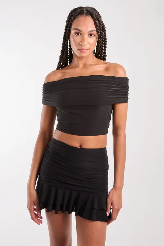 Bardot Slinky Top - Pink Vanilla