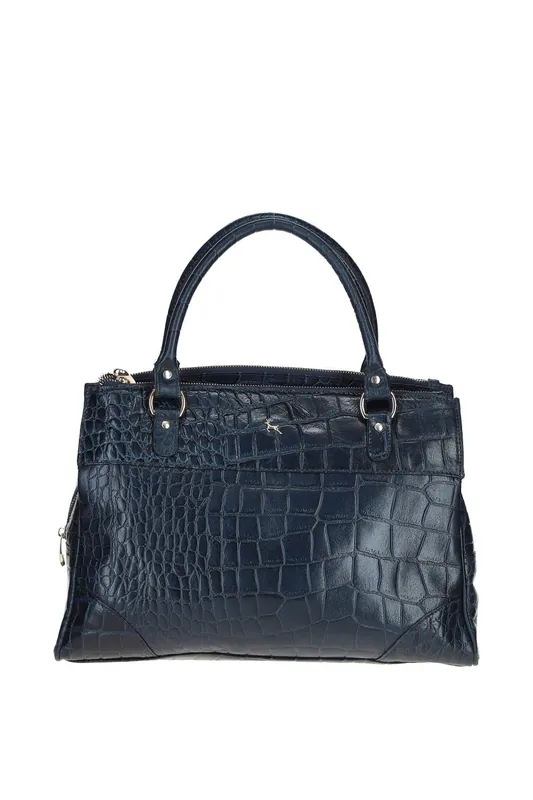 'Borsa Verniciata' Three Section Shoulder Bag - Ashwood Leather