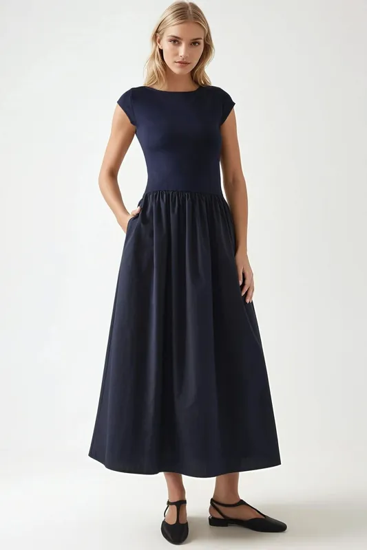Contrast Midi Dress - Hiccup