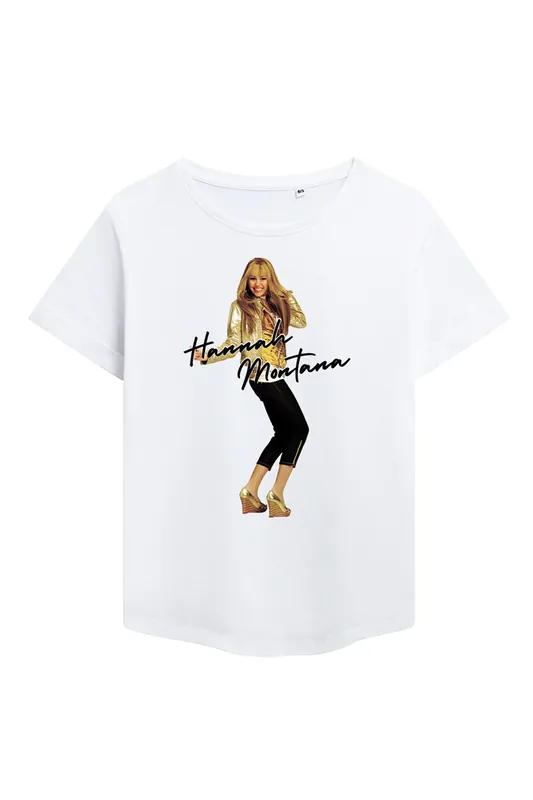 Hannah Montana Pose Fashion T Shirt, White - Disney