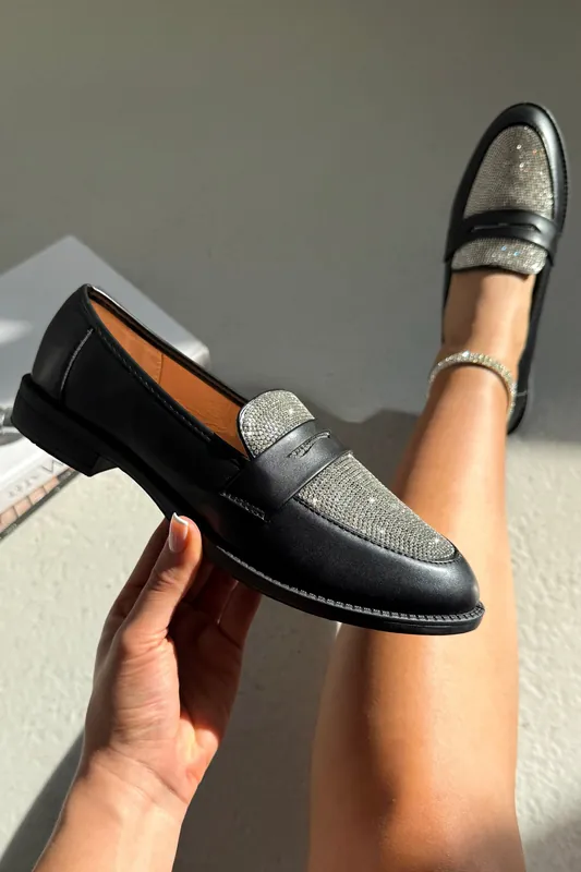 Crystal Shimmer Dream Panel Loafers - Love Lemonade