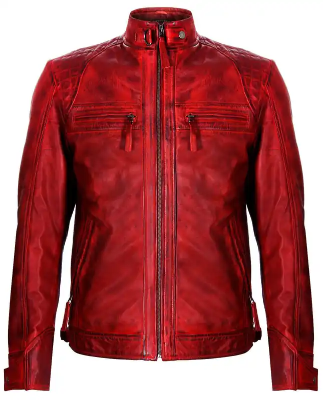 Leather Rock Racing Quilted Biker Jacket - Infinity Leather