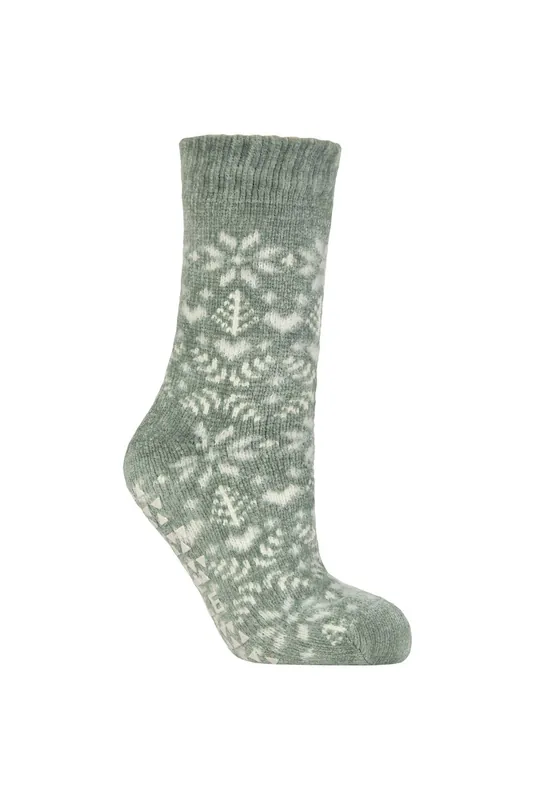 Women's 1 Pair Faux Fur Chenille Slipper Socks - ELLE