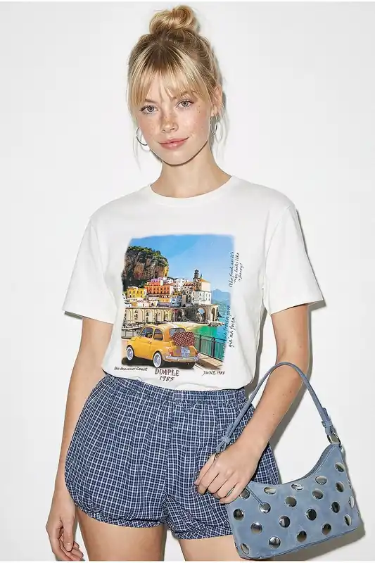 Printed Crew Neck T-Shirt