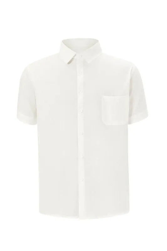 Casual Short Sleeve Shirt With Pocket - MODISHION