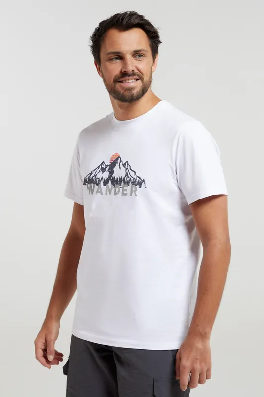 Wander' Everyday Casual Comfortable Cotton Tee - Mountain Warehouse