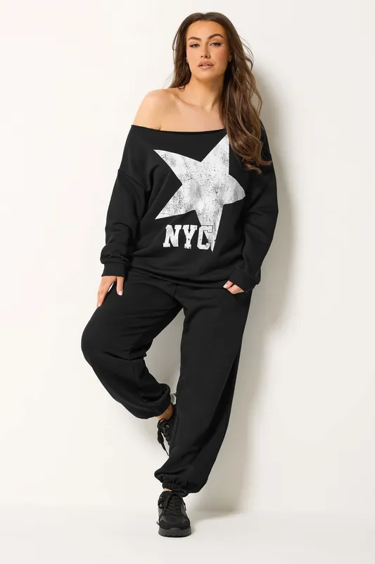 NYC' Slouch Sweatshirt & Jogger Set - Yours