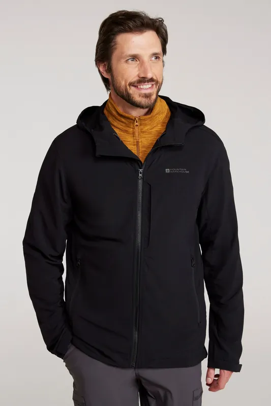 ’Retreat’ Water Resistant PFC Free Stretchy Packable Softshell Jacket - Mountain Warehouse