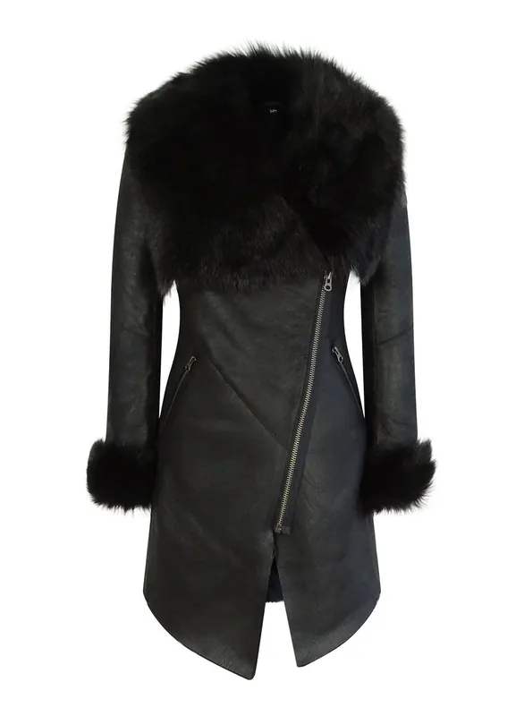 3/4 Cross Zip Toscana Sheepskin Jacket - TruClothing
