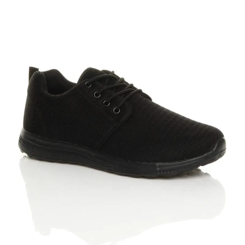 Low Heel Memory Foam Lace Up Trainers - AJVANI