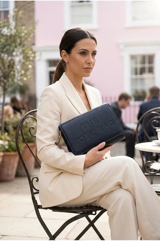 Constance Pebbled Faux Leather Text Bag - IKRUSH