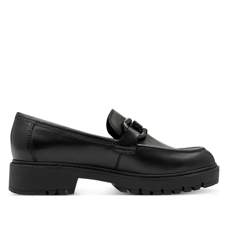 Tamaris Leather Loafers Slip-On Platform Shoes