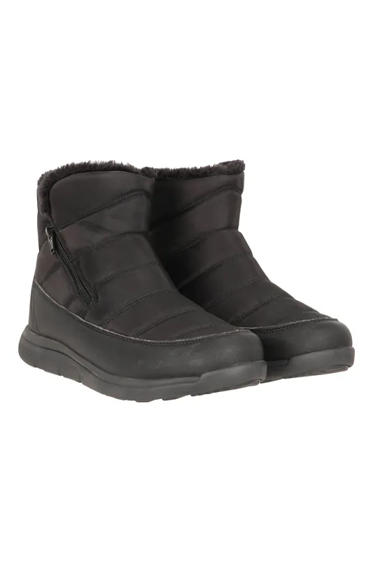 ’Boston' Winter Textile EVA Footbed Fleece Lined Snow Proof Boots - Mountain Warehouse