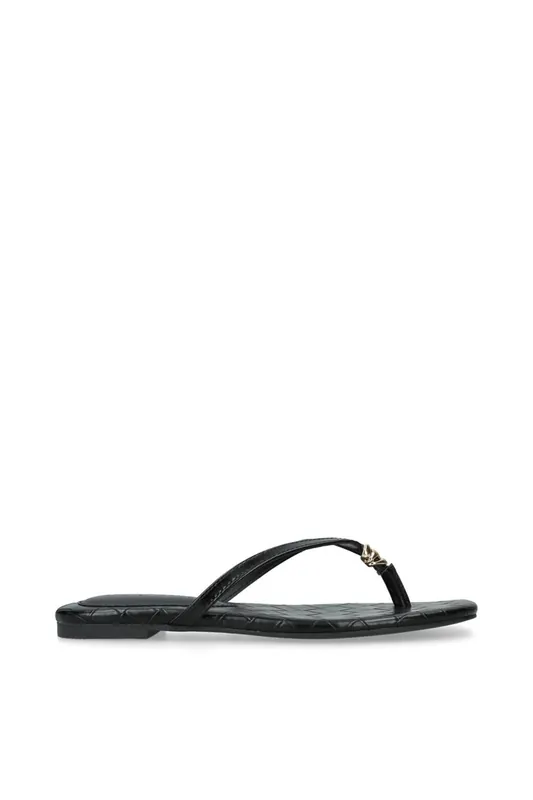 Maliyah Black' Leather Sandals - STEVE MADDEN