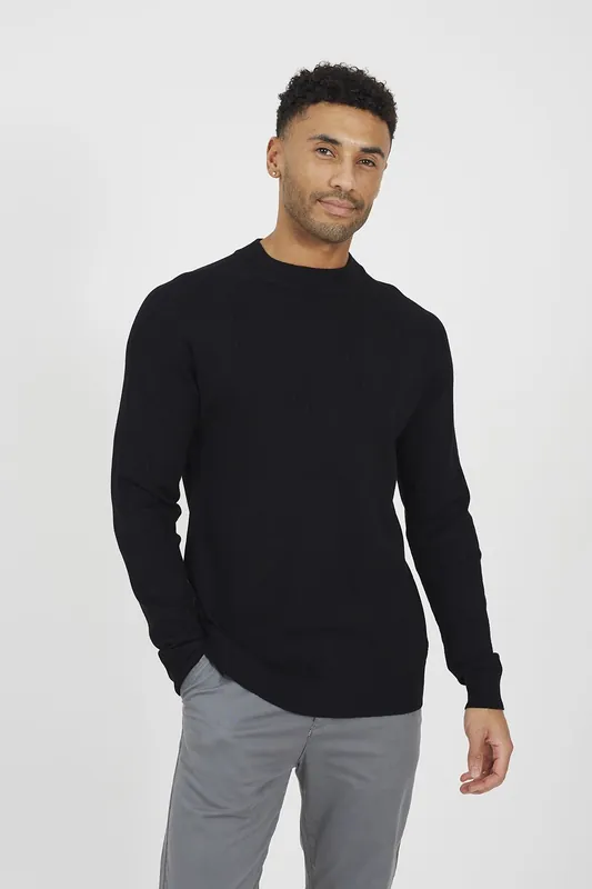 Long Sleeve Ribbed Raglan Jumper - Brave Soul