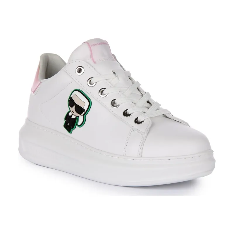 Kapri Iconic Kc' Faux Leather Trainers - Karl Lagerfeld