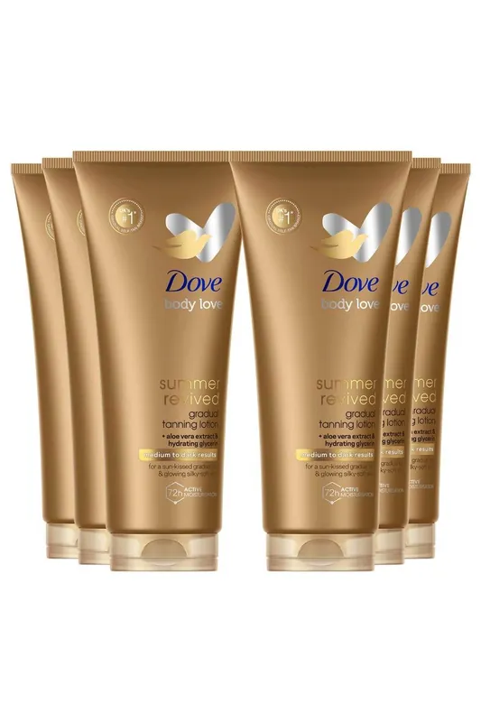 Self Tan Medium to Dark 'Body Lotion', 200ml, 6pk - Dove