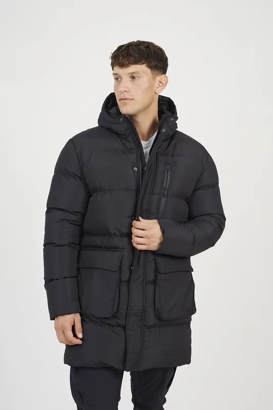 Longline Hooded Padded Jacket - Brave Soul