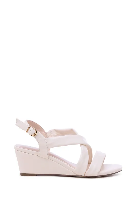 Janis' Wide Fit Wedge Sandals - Paradox London