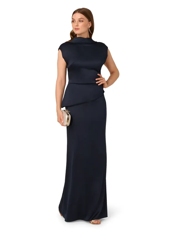 Satin Crepe Midi Dress - Adrianna Papell