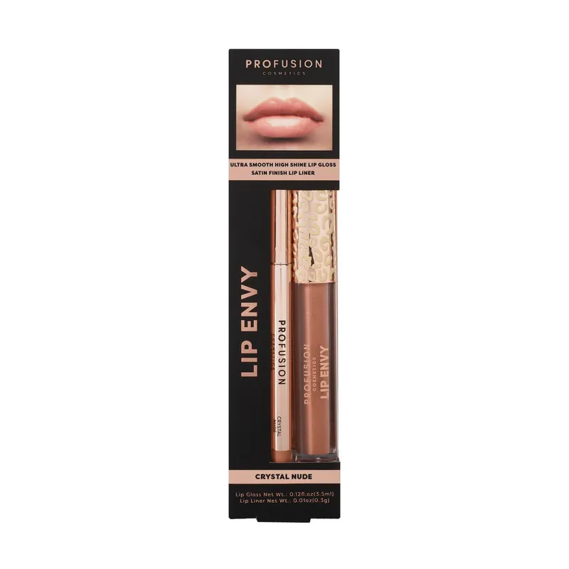 Lip Envy Gloss and Lip Liner Duo Crystal Nude - Profusion Cosmetics
