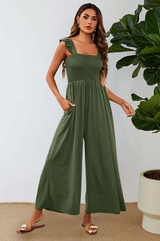 Frill Detail Strappy Jumpsuit - FS Collection