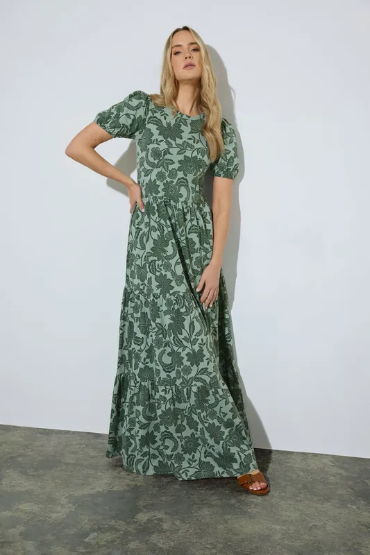 Tall Floral Tiered Maxi Dress - Long Tall Sally