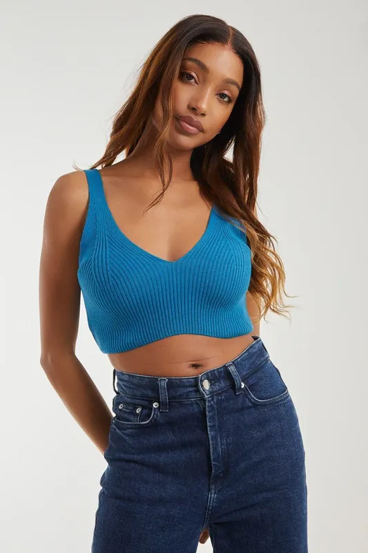 Fine Knit Bralet - Pink Vanilla