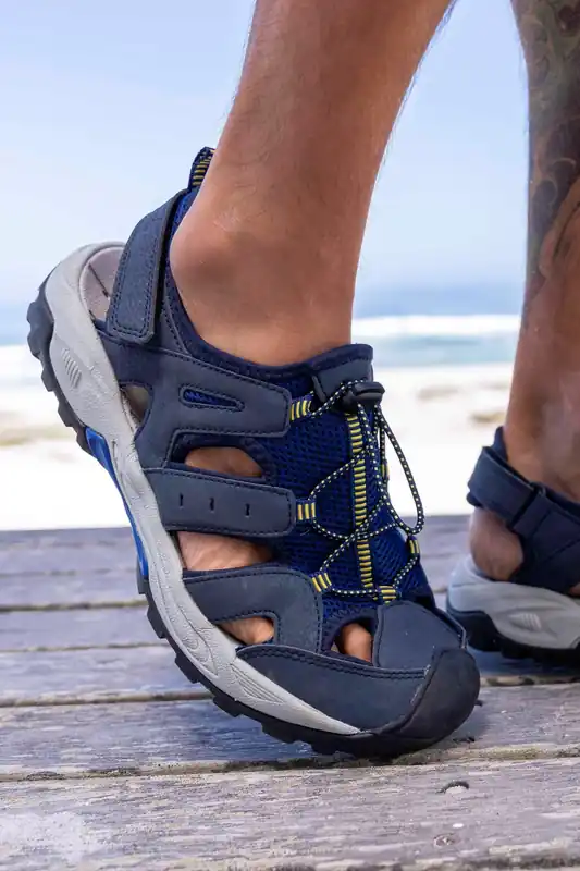 Rift' Lightweight Cushioned Touch Strap Summer Drainage Shandals - Mountain Warehouse