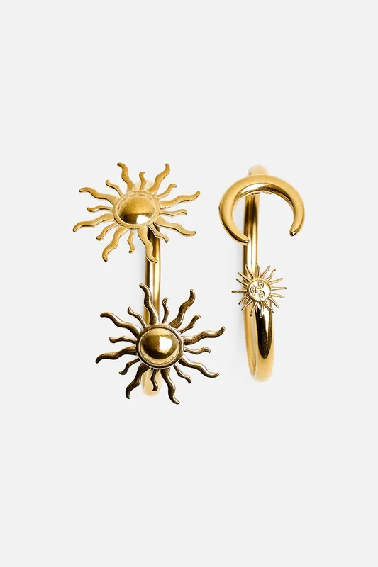 Sunshine and Moon Pair of Bangles - Public Desire