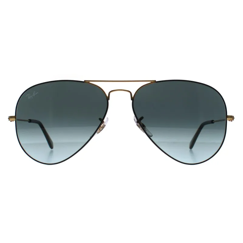 Aviator Polished Black On Arista Blue Vintage Gradient Black Aviator 3025 - Ray-Ban