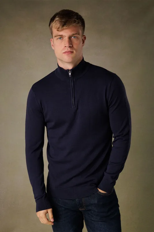 1/2 Zip Knitted Jumper - French Connection