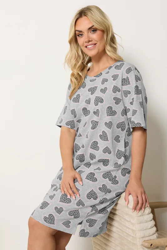 Cluster Heart Print Nightdress - Yours