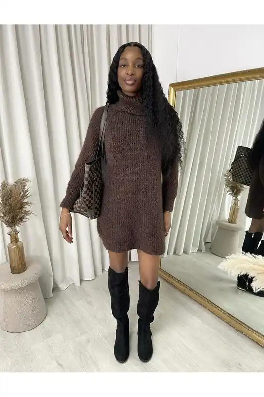 Melinda Chunky Roll Neck Knitted Jumper - IKRUSH