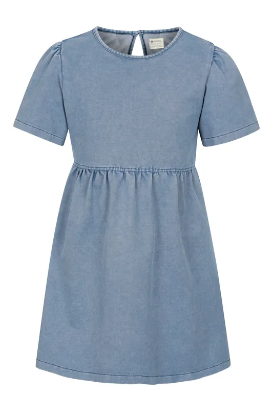 Elodie' Lightweight Casual Comfy Short Sleeve Chambray Dress - Mountain Warehouse