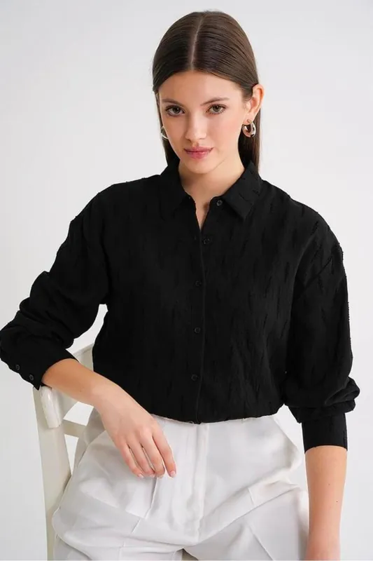 Textured Poplin Shirt - MixRay