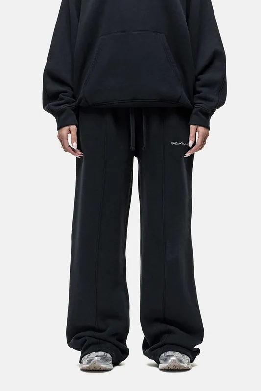 Seam Detail Wide Leg Relaxed Jogger - Good For Nothing