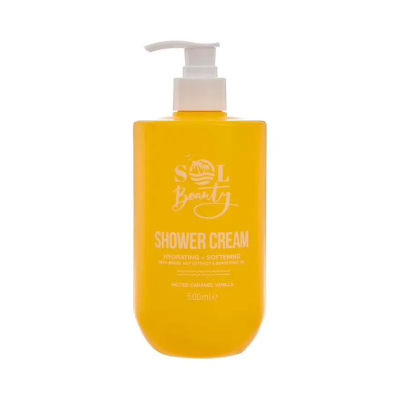 Shower Cream Salted Caramel Vanilla Scent Brazil Nut Extract 500ml - SOL Beauty