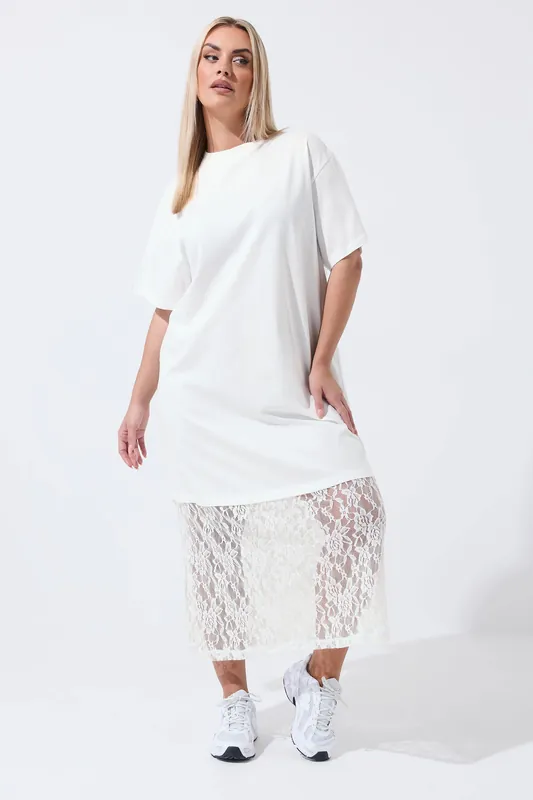 Lace Trim Maxi Dress - Yours