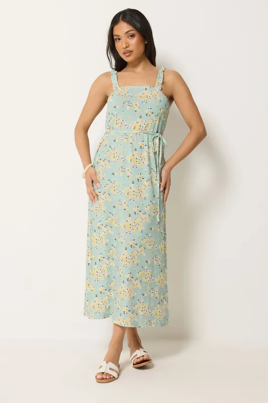 Petite Women's Belted Midi Dress - PixieGirl