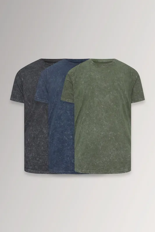 3 Pack Acid Wash T-Shirts