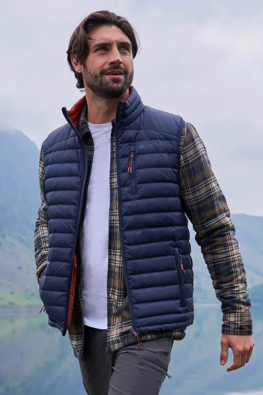 Henry II' Lightweight Water Resistant Down Padded Cycling Gilet - Mountain Warehouse