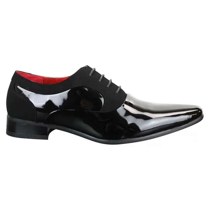 Shiny Or Suede Leather Laced Shoes - TruClothing