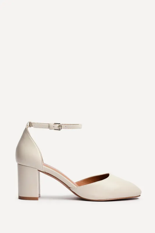 Sydney Nude Square Toe Court Heels - Linzi