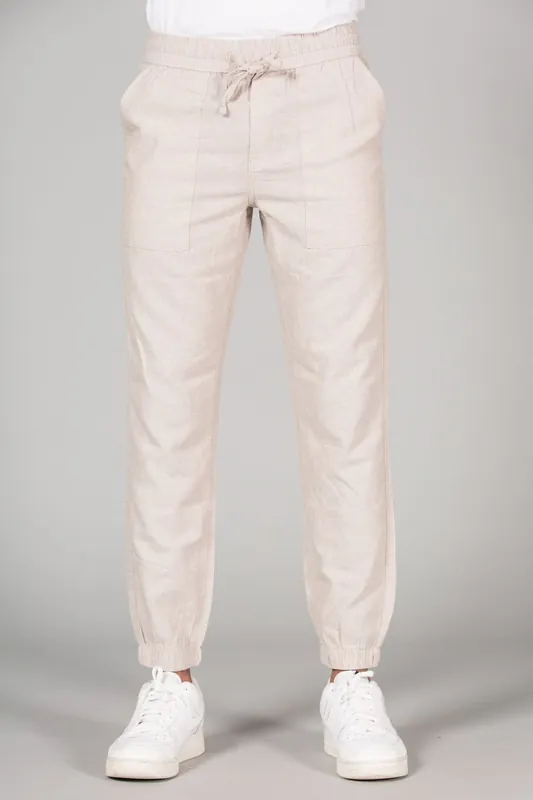 Linen Blend Classic Fit Trousers - Tokyo Laundry