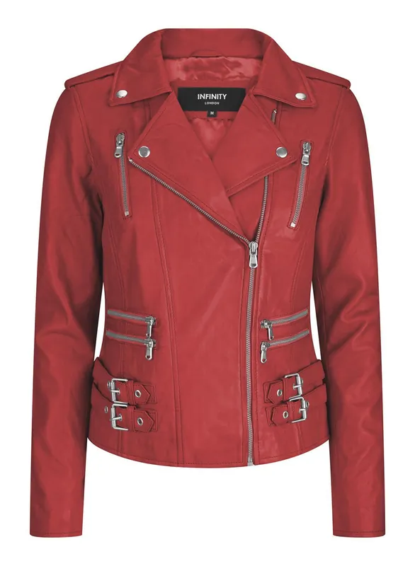 Leather Racing Biker Jacket - TruClothing