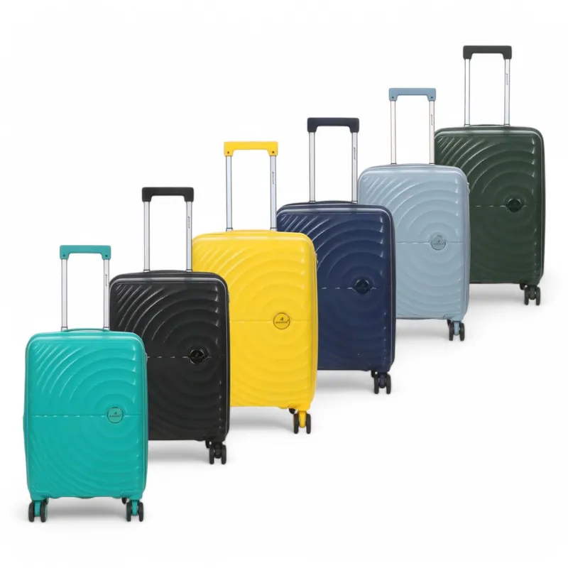 Hard Shell Cabin 55 x 37 x 22 cm PP Suitcase Luggage Suitable for Easyjet, Ryanair - Infinity Leather