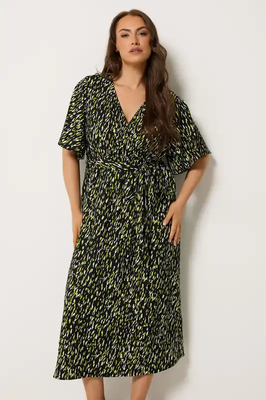 Abstract Wrap Front Dress - Yours