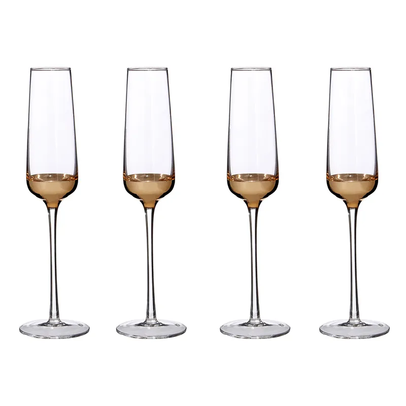 Horizon Set Of Four Champagne Glasses. - Orsina